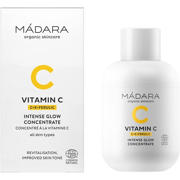 MÁDARA, Intensyvaus poveikio koncentratas spindinčiai odai VITAMIN C, 30 ml