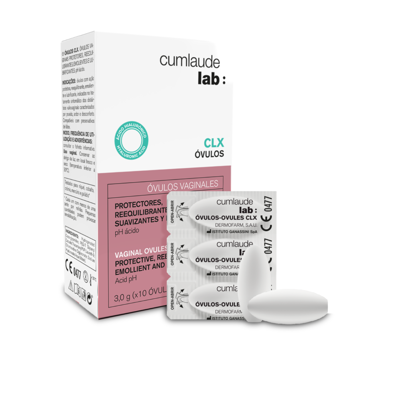 CUMLAUDE LAB CLX, makšties ovulės su chlorheksidinu ir hialurono rūgštimi, 10 vnt. paveikslėlis