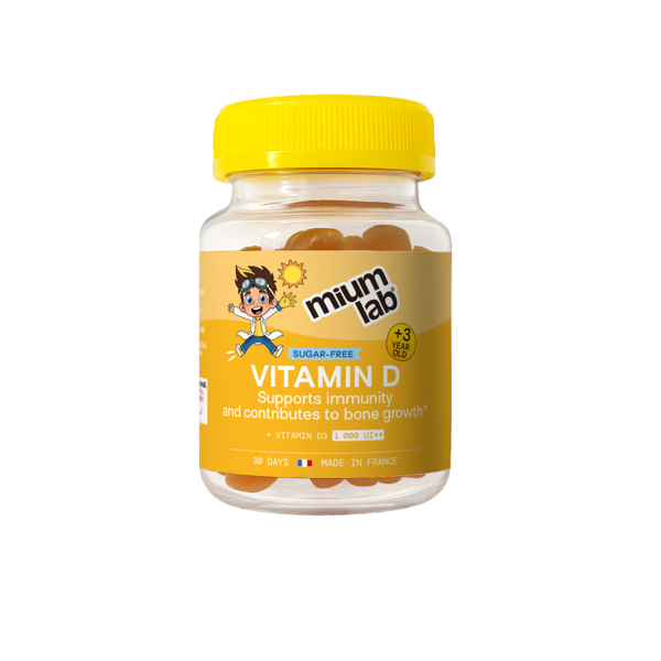 MIUM LAB KIDS maisto papildas VITAMINAS D VAIKAMS. Nuo 3 metų! 30 guminukų.