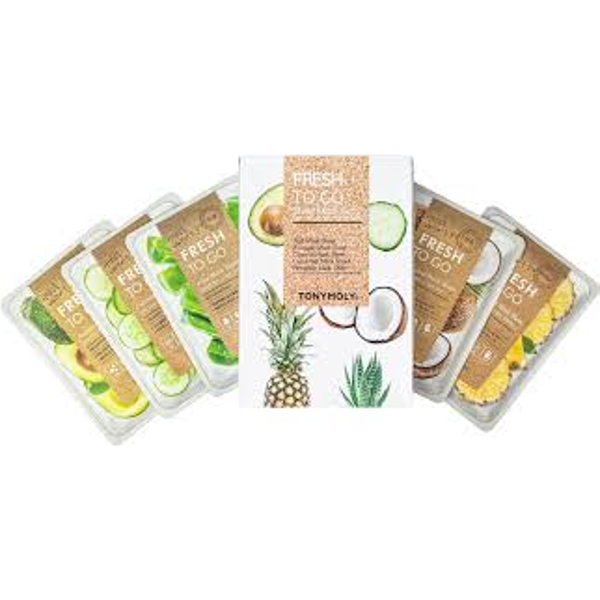 TONYMOLY Veido kaukių rinkinys Fresh To Go Sheet Mask Set TMFTGSET, 5 vnt. TONYMOLY Veido kaukių rinkinys Fresh To Go Sheet Mask Set TMFTGSET, 5 vnt.