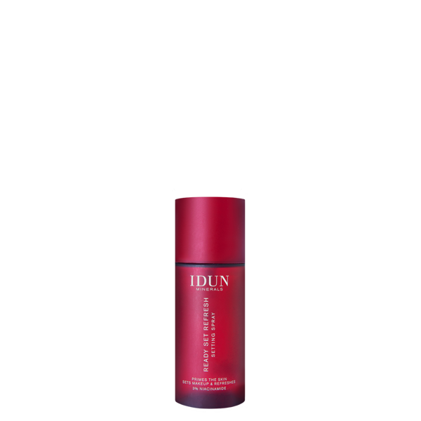 IDUN Minerals daugiafunkcinė veido dulksna su niacinamidu READY SET REFRESH, 50 ml