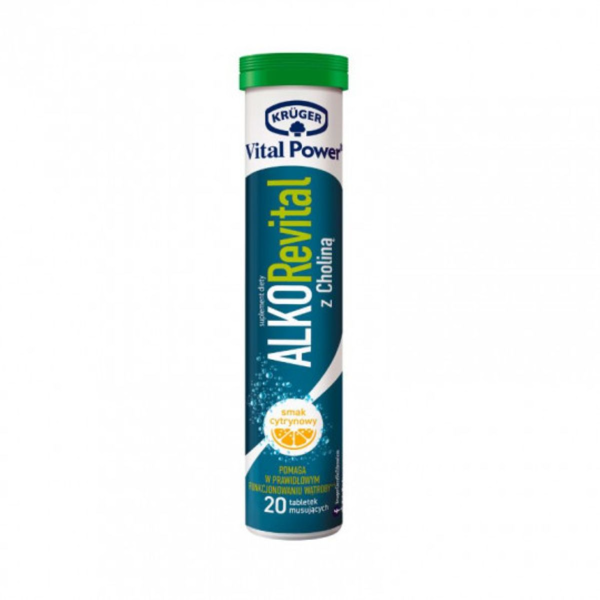 VITAL POWER, Alko Revital su cholinu, 20 šnypščiųjų tablečių paveikslėlis VITAL POWER, Alko Revital su cholinu, 20 šnypščiųjų tablečių paveikslėlis