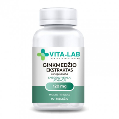 VITA-LAB GINKMEDŽIO EKSTRAKTAS, 120 mg, 90 tablečių paveikslėlis