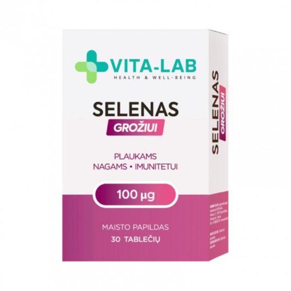 VITA-LAB SELENAS, 100 μg, 30 tablečių paveikslėlis VITA-LAB SELENAS, 100 μg, 30 tablečių paveikslėlis