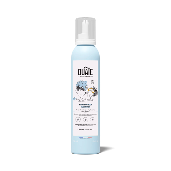 Ouate „Ma Chantilly Lavante®” prausimosi putos vaikams, nuo 4 metų, 250 ml. Ouate „Ma Chantilly Lavante®” prausimosi putos vaikams, nuo 4 metų, 250 ml.