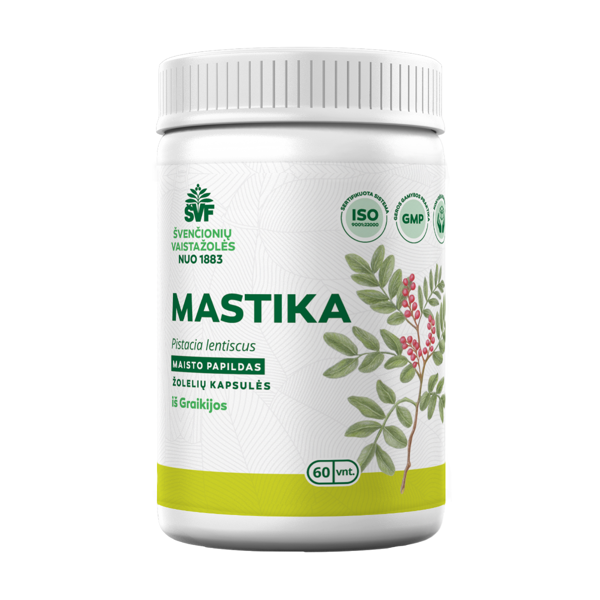 ŠVENČIONIŲ VAISTAŽOLĖS MASTIKA, 60 kapsulių paveikslėlis