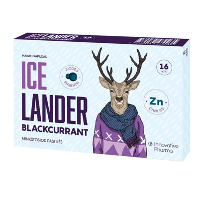 ICELANDER BLACKCURRANT, 16 pastilių paveikslėlis