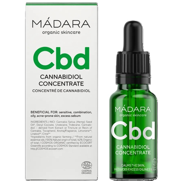 MÁDARA, Kanabidiolio koncentratas, ekologiškas, 17.5 ml