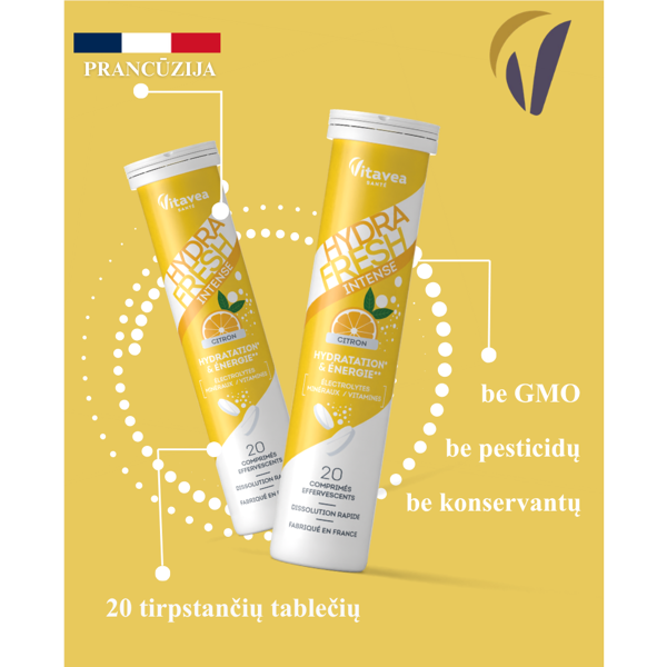VITAVEA HYDRAFRESH INTENSE citrinų skonio, 20 vnt VITAVEA HYDRAFRESH INTENSE citrinų skonio, 20 vnt