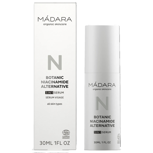MÁDARA, Niacinamido augalinės alternatyvos serumas 5 IN 1, ekologiškas, 30 ml MÁDARA, Niacinamido augalinės alternatyvos serumas 5 IN 1, ekologiškas, 30 ml