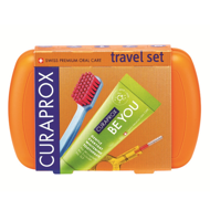 CURAPROX TRAVEL SET, kelioninis rinkinys, oranžinis paveikslėlis CURAPROX TRAVEL SET, kelioninis rinkinys, oranžinis paveikslėlis