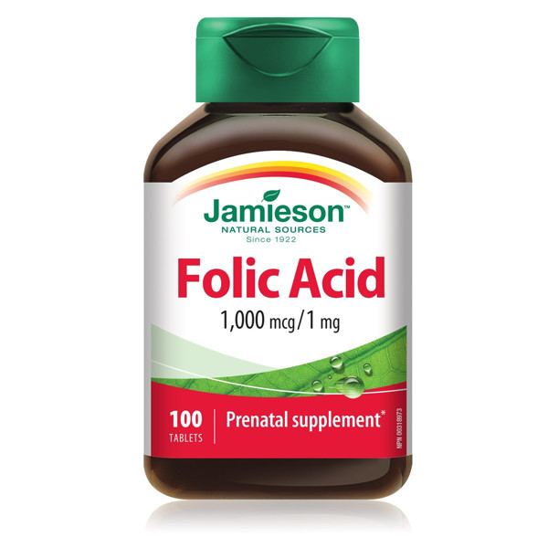 JAMIESON FOLIO RŪGŠTIS, 1 mg, 100 tablečių paveikslėlis