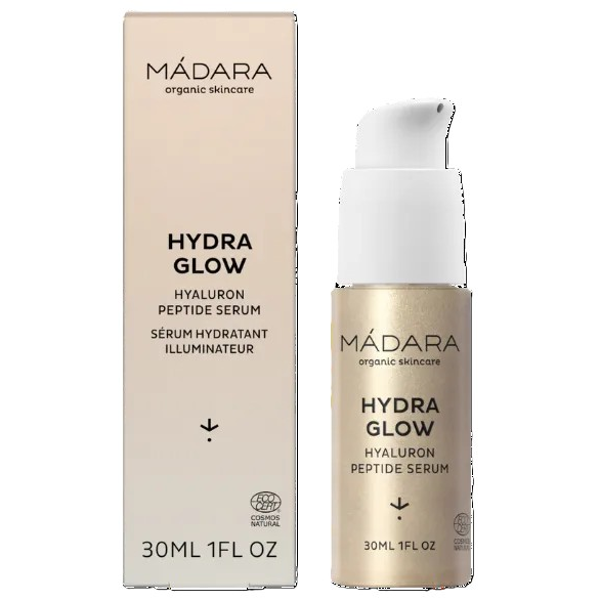 MÁDARA, Veido serumas su hialurono rūgštimi ir peptidais HYDRA GLOW, 30 ml MÁDARA, Veido serumas su hialurono rūgštimi ir peptidais HYDRA GLOW, 30 ml