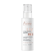 AVENE EAU THERMALE, HYALURON ACTIVE UV, veido fluidas brandžiai odai, SPF50, 40 ml paveikslėlis