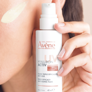 AVENE EAU THERMALE, HYALURON ACTIVE UV, veido fluidas brandžiai odai, SPF50, 40 ml paveikslėlis