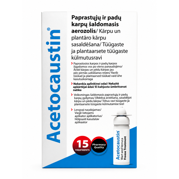 ACETOCAUSTIN, karpų šaldomasis aerozolis, 1 vnt. paveikslėlis ACETOCAUSTIN, karpų šaldomasis aerozolis, 1 vnt. paveikslėlis