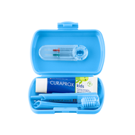 CURAPROX KIDS, kelioninis rinkinys, Travel Set, mėlynas, 1 vnt. paveikslėlis CURAPROX KIDS, kelioninis rinkinys, Travel Set, mėlynas, 1 vnt. paveikslėlis