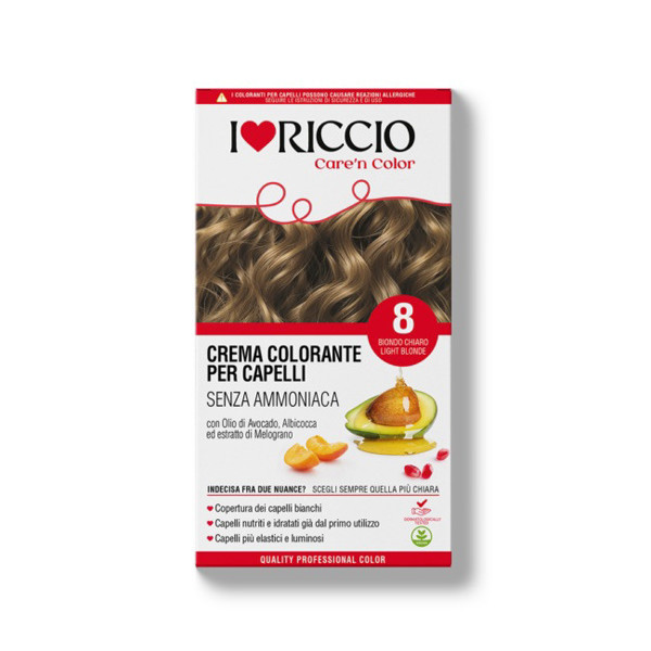 I Love Riccio beamoniakiai plaukų dažai - šviesaus blondo spalva spalva, 145 ml. I Love Riccio beamoniakiai plaukų dažai - šviesaus blondo spalva spalva, 145 ml.