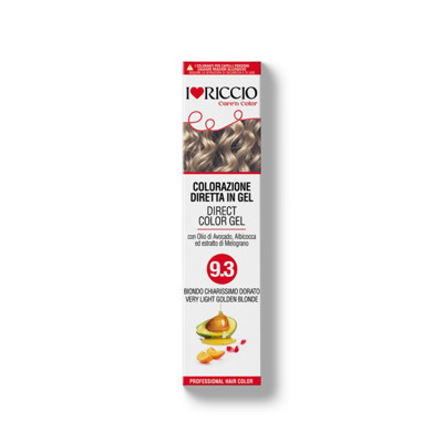 I Love Riccio geliniai tonuojantys dažai plaukams – labai šviesi auksinė spalva, 100 ml.