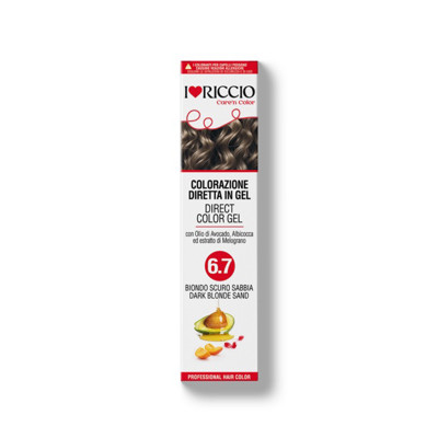 I Love Riccio geliniai tonuojantys dažai plaukams – tamsiai smėlio šviesi, 100 ml.