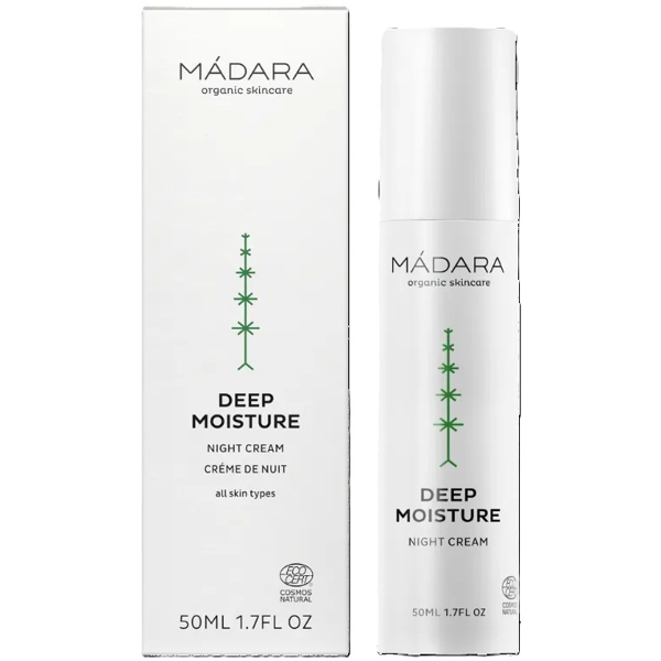 MÁDARA, Drėkinamasis naktinis veido kremas DEEP MOISTURE, 50 ml MÁDARA, Drėkinamasis naktinis veido kremas DEEP MOISTURE, 50 ml