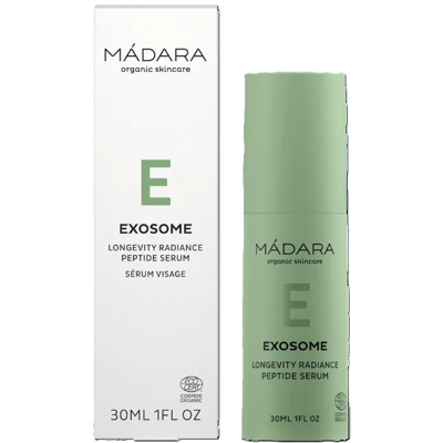 MÁDARA, Veido serumas su peptidais EXOSOME LONGEVITY, ekologiškas, 30 ml
