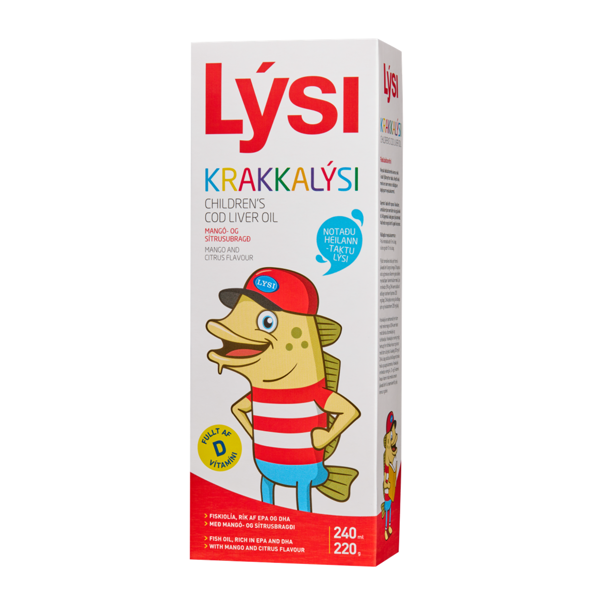 LYSI CHILDRENS, žuvų taukai vaikams, mango skonio, 240 ml paveikslėlis LYSI CHILDRENS, žuvų taukai vaikams, mango skonio, 240 ml paveikslėlis