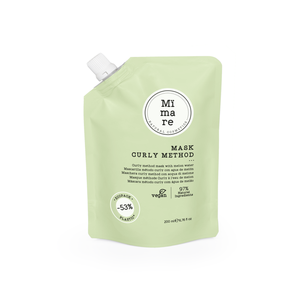 Mimare CURLY METHOD garbanotų plaukų kaukė su melionų ekstraktu, 200 ml Mimare CURLY METHOD garbanotų plaukų kaukė su melionų ekstraktu, 200 ml