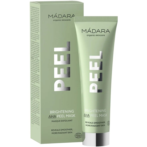 MÁDARA, Šveičiamoji veido kaukė su AHA rūgštimis, 60 ml MÁDARA, Šveičiamoji veido kaukė su AHA rūgštimis, 60 ml