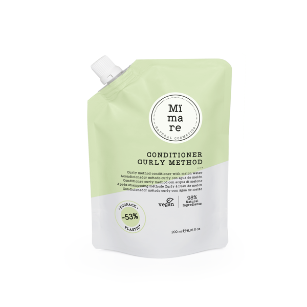 Mimare CURLY METHOD garbanotų plaukų kondicionierius su melionų ekstraktu, 200 ml Mimare CURLY METHOD garbanotų plaukų kondicionierius su melionų ekstraktu, 200 ml