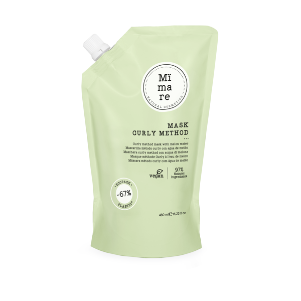Mimare CURLY METHOD garbanotų plaukų kaukė su melionų ekstraktu, 480 ml Mimare CURLY METHOD garbanotų plaukų kaukė su melionų ekstraktu, 480 ml