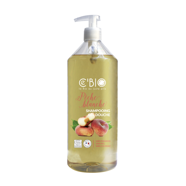 Ce' BIO dušo ir plaukų šampūnas 2in1 su baltųjų persikų aromatu, 1l Ce' BIO dušo ir plaukų šampūnas 2in1 su baltųjų persikų aromatu, 1l