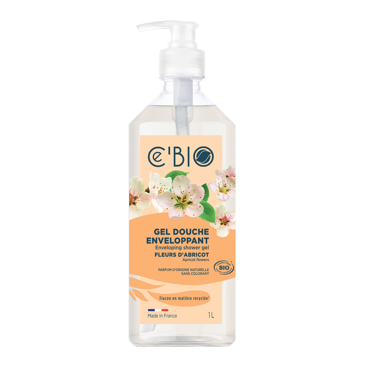 Ce' BIO dušo ir plaukų šampūnas 2in1 abrikosų žiedų aromato, 1l