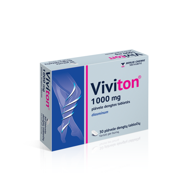 VIVITON, 1000mg, plėvele dengtos tabletės, N30 paveikslėlis VIVITON, 1000mg, plėvele dengtos tabletės, N30 paveikslėlis