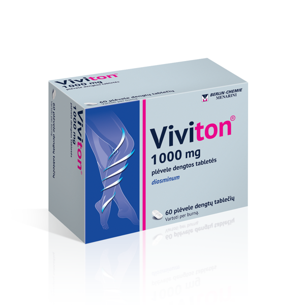 VIVITON, 1000mg, plėvele dengtos tabletės, N60 paveikslėlis VIVITON, 1000mg, plėvele dengtos tabletės, N60 paveikslėlis