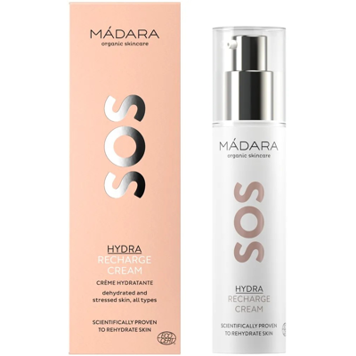 MÁDARA, Intensyviai drėkinantis veido kremas SOS HYDRA, ekologiškas, 50 ml
