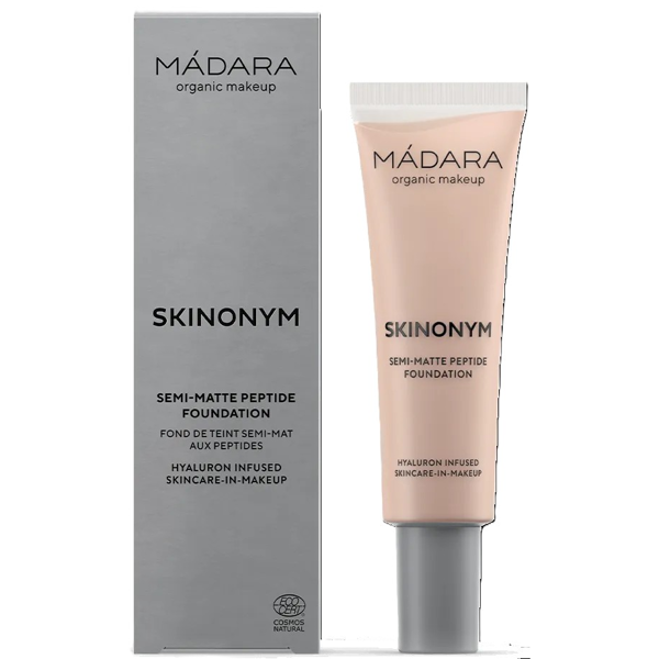 MÁDARA, Pusiau matinis makiažo pagrindas su peptidais "Skinonym", 30 ROSE IVORY, 30 ml MÁDARA, Pusiau matinis makiažo pagrindas su peptidais "Skinonym", 30 ROSE IVORY, 30 ml