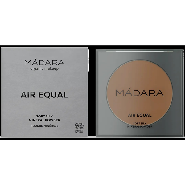 MÁDARA, Švelni šilkinė mineralinė pudra "Air Equal", 2 BEIGE, 9 g MÁDARA, Švelni šilkinė mineralinė pudra "Air Equal", 2 BEIGE, 9 g