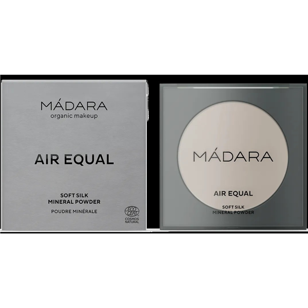 MÁDARA, Švelni šilkinė mineralinė pudra "Air Equal", 0 TRANSLUCENT, 9 g