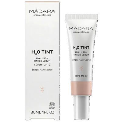 MÁDARA, Drėkinamasis veido serumas su atspalviu "H2O Tint", 1 MAY FLOWER, 30 ml