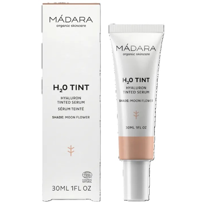 MÁDARA, Drėkinamasis veido serumas su atspalviu "H2O Tint", 2 MOON FLOWER, 30 ml