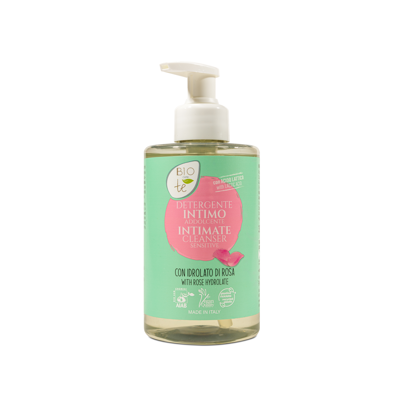 BIOconTe švelnus intymios higienos prausiklis su rožių hidrolatu ir pieno rūgštimi, 300 ml