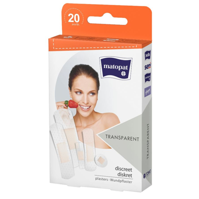 MATOPAT TRANSPARENT, pleistrų rinkinys, 20 vnt. paveikslėlis