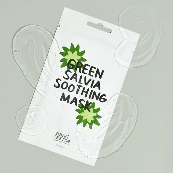MEIDEME Green Salvia raminanti lakštinė veido kaukė