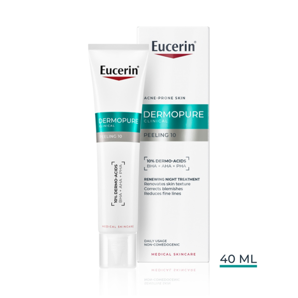 EUCERIN DERMOPURE CLINICAL, atnaujinanti šveičiamoji naktinė priemonė, 40 ml paveikslėlis EUCERIN DERMOPURE CLINICAL, atnaujinanti šveičiamoji naktinė priemonė, 40 ml paveikslėlis