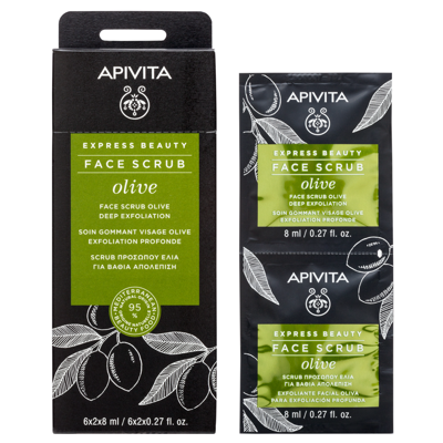 APIVITA EXPRESS BEAUTY, šveitiklis veido su alyvuogėmis, 2 x 8ml paveikslėlis