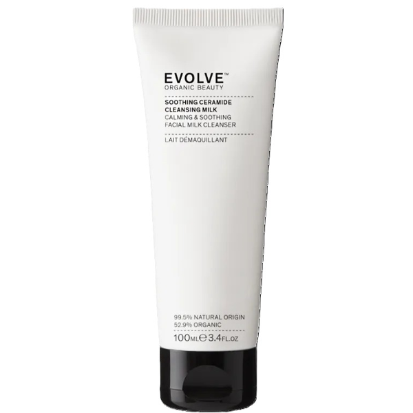 EVOLVE ORGANIC BEAUTY, Raminamasis valomasis veido pienelis su keramidais, ekologiškas, 100 ml EVOLVE ORGANIC BEAUTY, Raminamasis valomasis veido pienelis su keramidais, ekologiškas, 100 ml