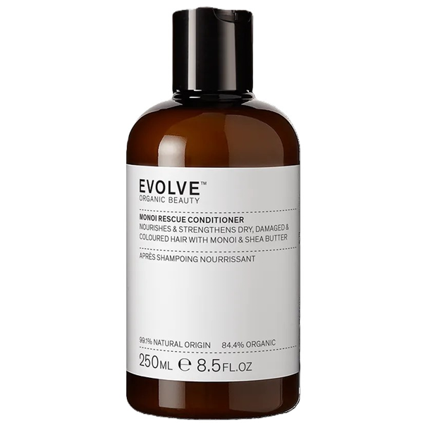 EVOLVE ORGANIC BEAUTY, Maitinamasis ir stiprinamasis kondicionierius „Monoi Rescue“, 250 ml