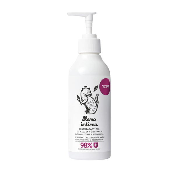 YOPE Regeneruojantis intymios higienos prausiklis, "Meno intima", 300 ml. YOPE Regeneruojantis intymios higienos prausiklis, "Meno intima", 300 ml.