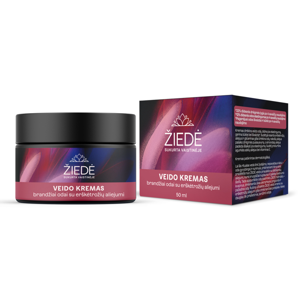 ŽIEDĖ, veido kremas brandžiai odai su erškėtrožių aliejumi, 50 ml  paveikslėlis